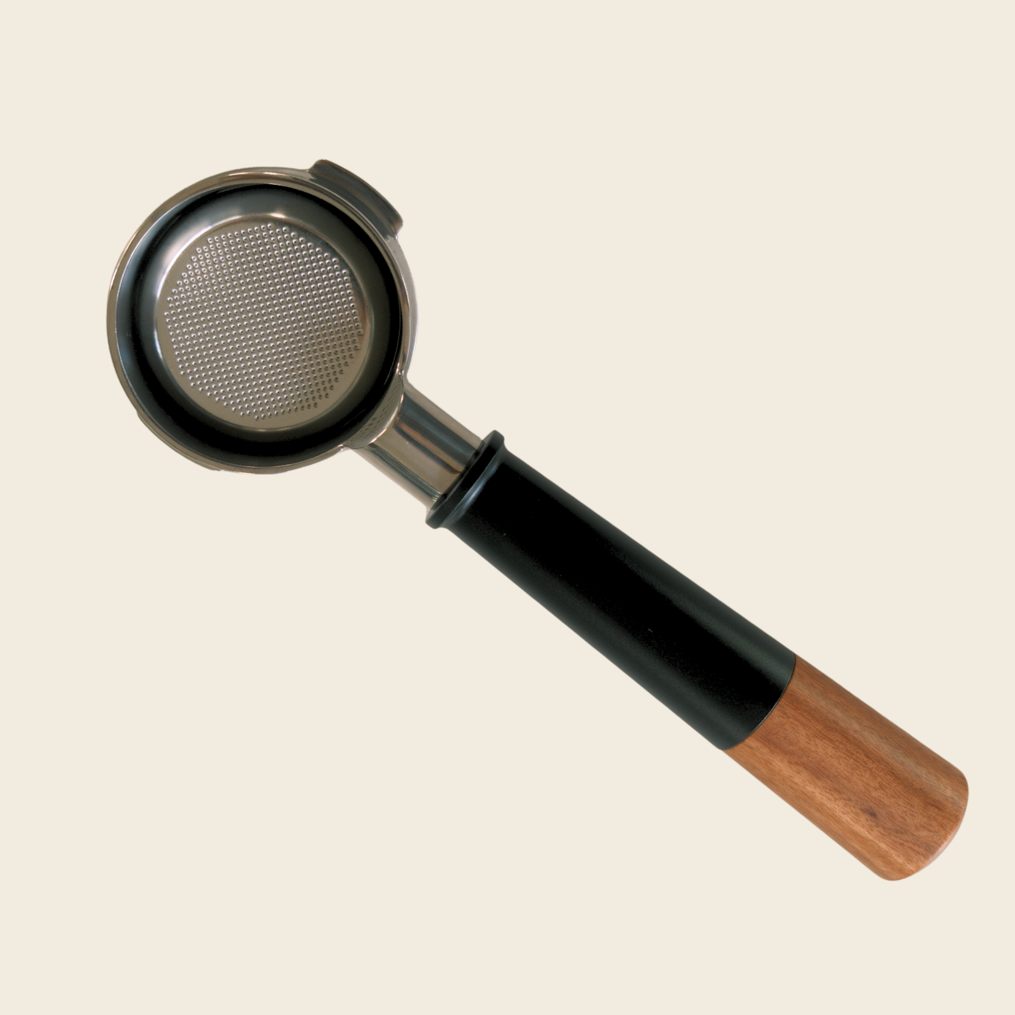 Breville 58mm Bottomless Portafilter – Aluminium & Rosewood Handle