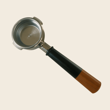 Breville 58mm Bottomless Portafilter – Aluminium & Rosewood Handle — front view
