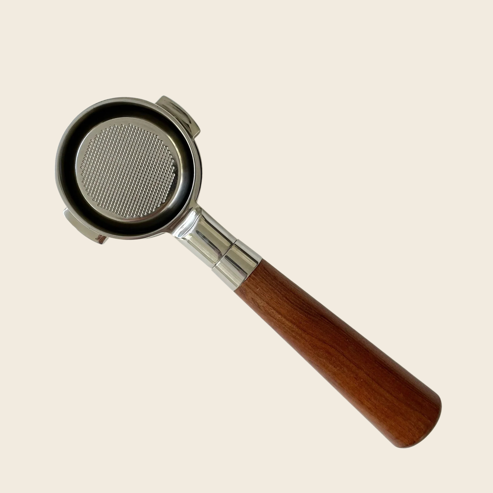 Delonghi 2 Ear 51mm - Bottomless Portafilter - Almond Solid Wood