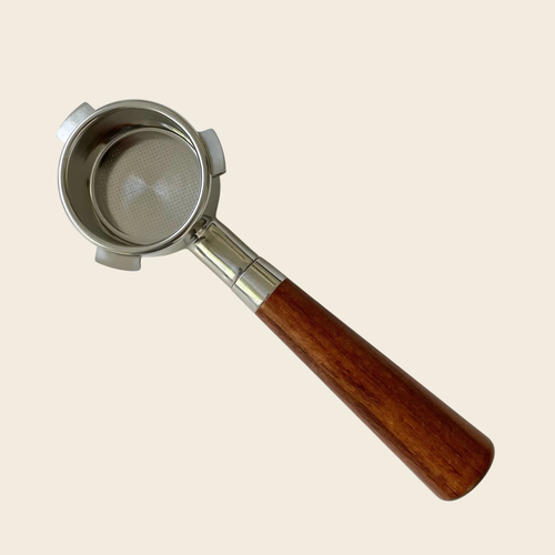 Delonghi Dedica 51mm - Bottomless Portafilter - Almond Solid Wood