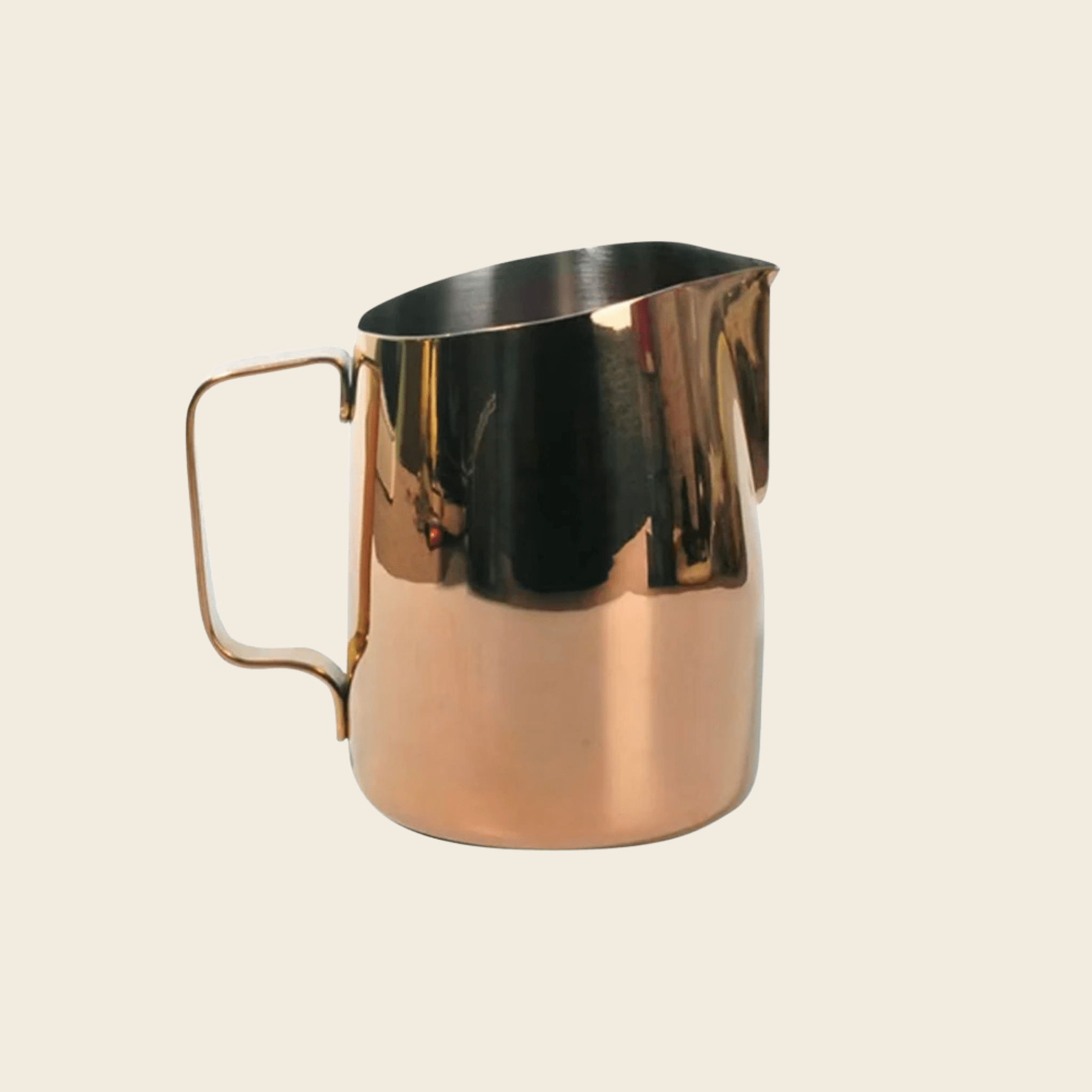Espresso Milk Frothing Jug - 420ml - Rose Gold — front view