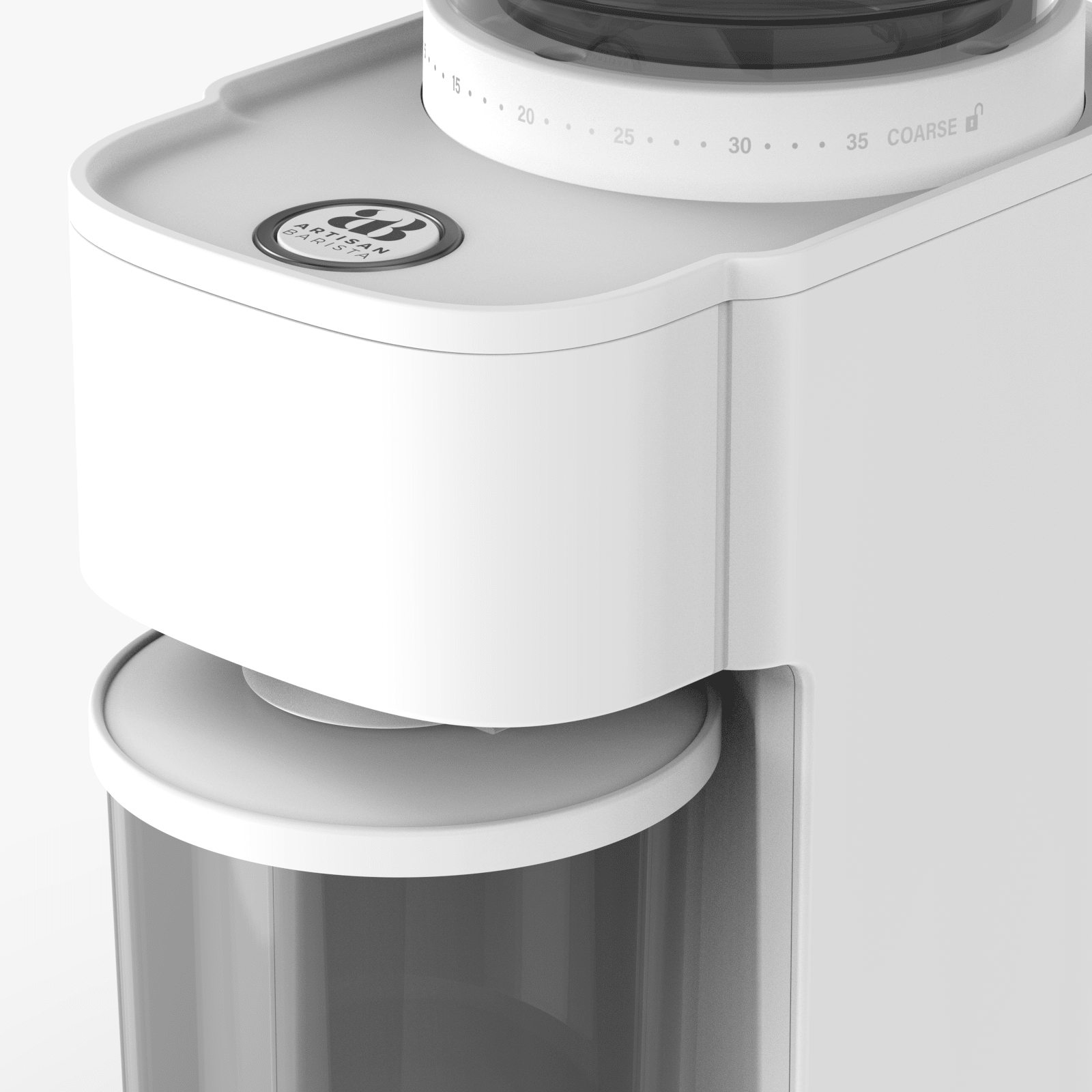 Artisan Barista Conical Burr Grinder — close-up view